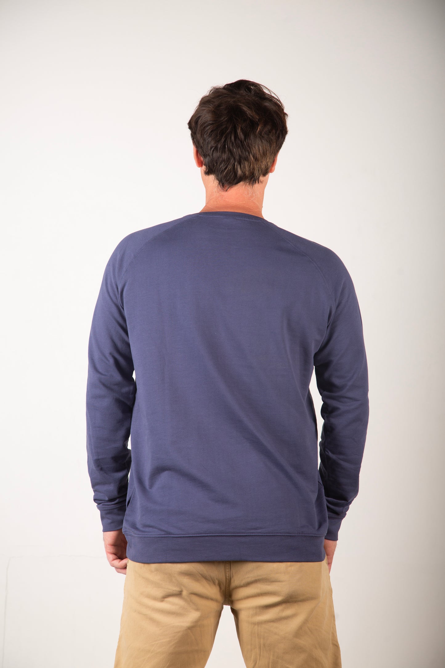 Poleron Azul Oversize Hombre - Tencel, Orgánico, Biodegradable