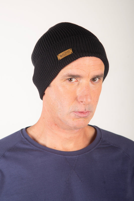 Gorro Beany Negro Tencel