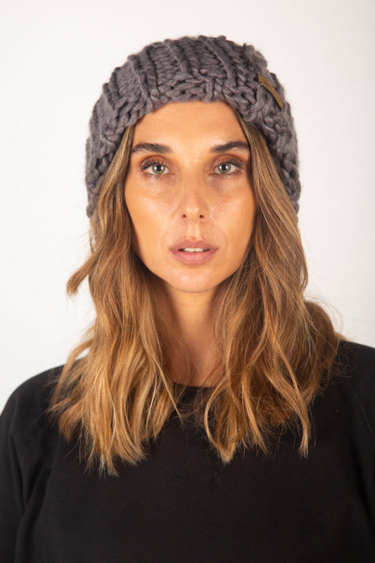 Gorro Lana Gris Tencel
